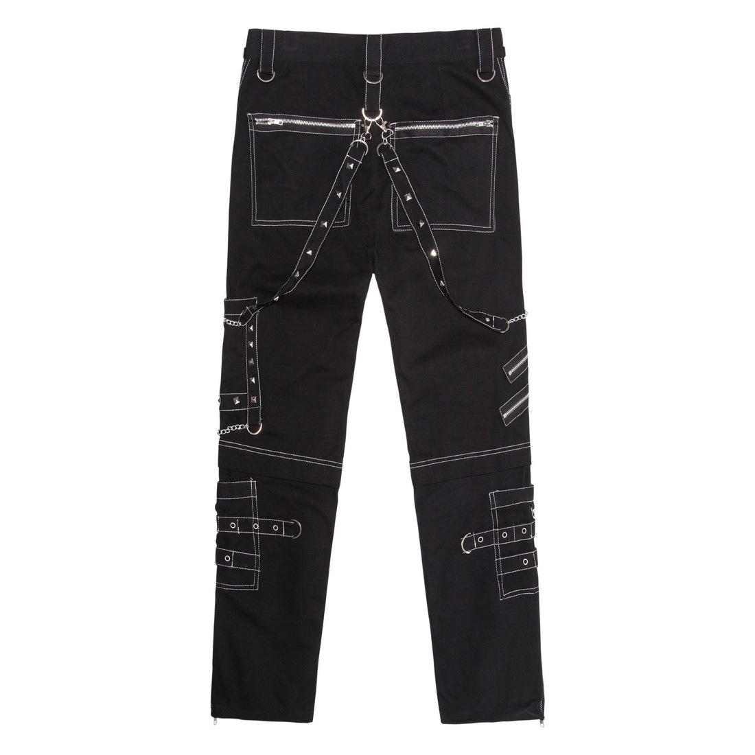 Cross-border Trade Personalized Casual Pants Men's Gothic Pants Punk Rock Eyelet Goods Bound Pants YK023