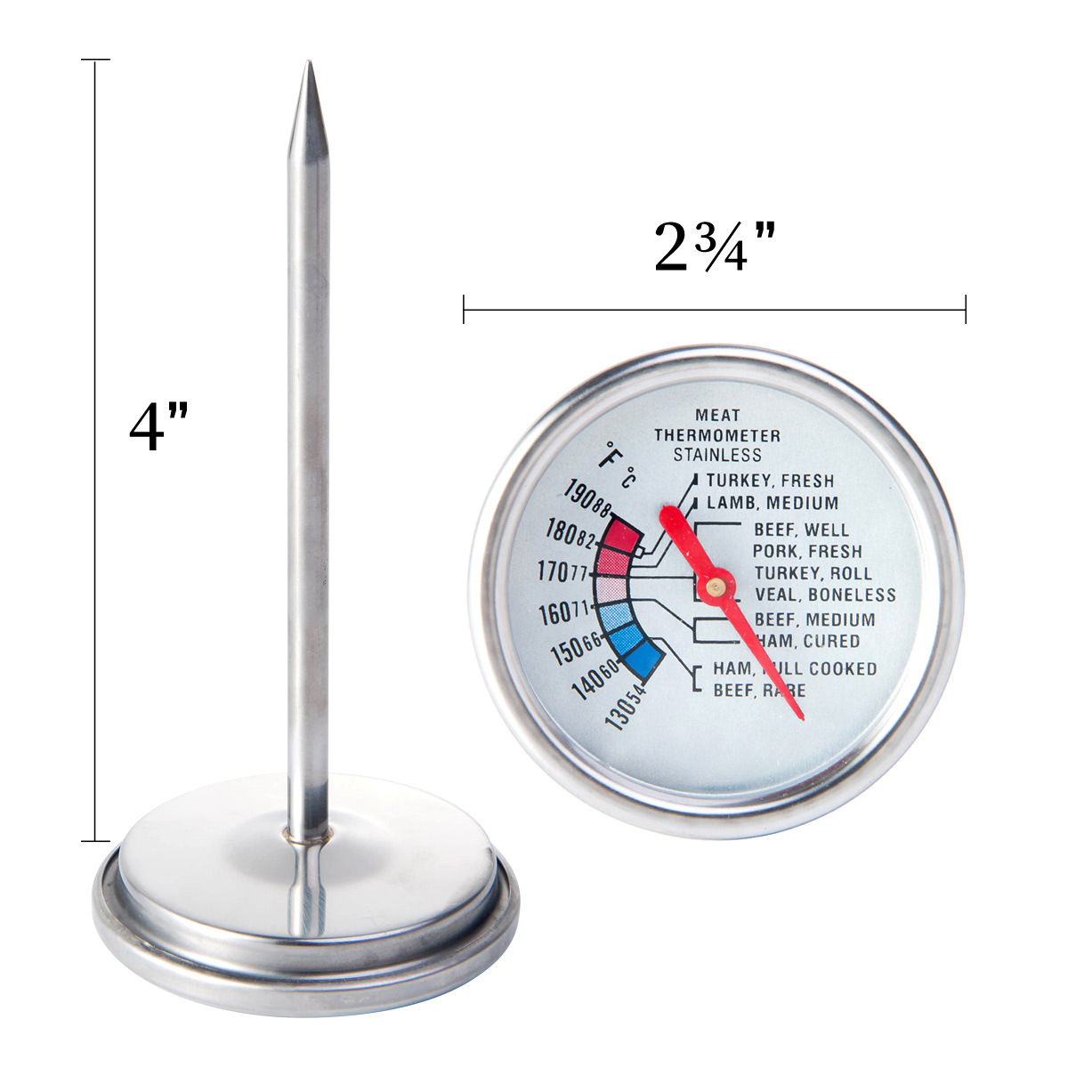 Amazon eBay hot selling steak thermometer probe type waterproof food center Kitchen barbecue temperature measurement