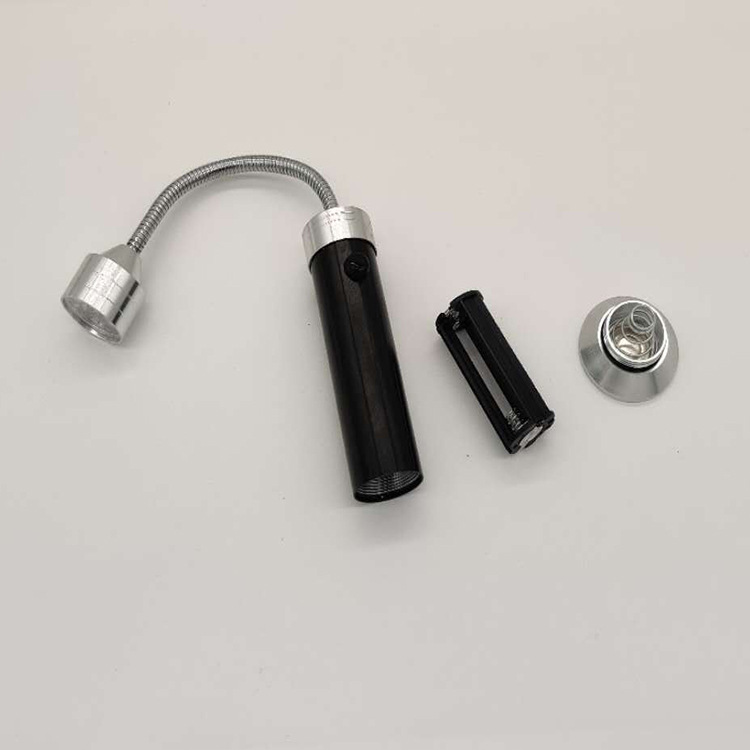 LED flashlight with magnet at the bottom of the work light can be bent emergency multifunctional barbecue lamp waterproof lighting lamp