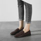 Black Small Leather Shoes Women's British Style 2022 Autumn New Internet Celebrity All-match Flat Shoes Large Size Women's Shoes 41-43