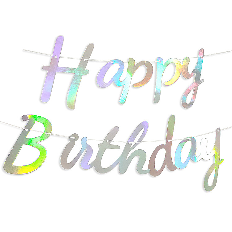 ins Baby happy birthday happy birthday One-piece Letter Stamped Flower Banner