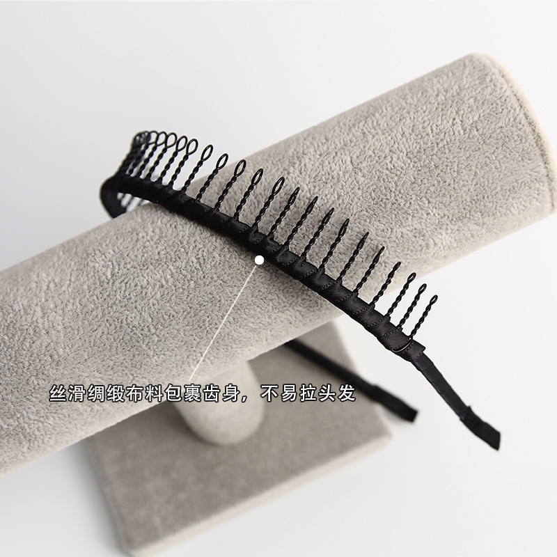Korean Comb Long Teeth Non-Slip Headband Headwear Simple Teeth Headband Hair Clamp Makeup Face Wash Hair Cave Hair Band Trendy Women
