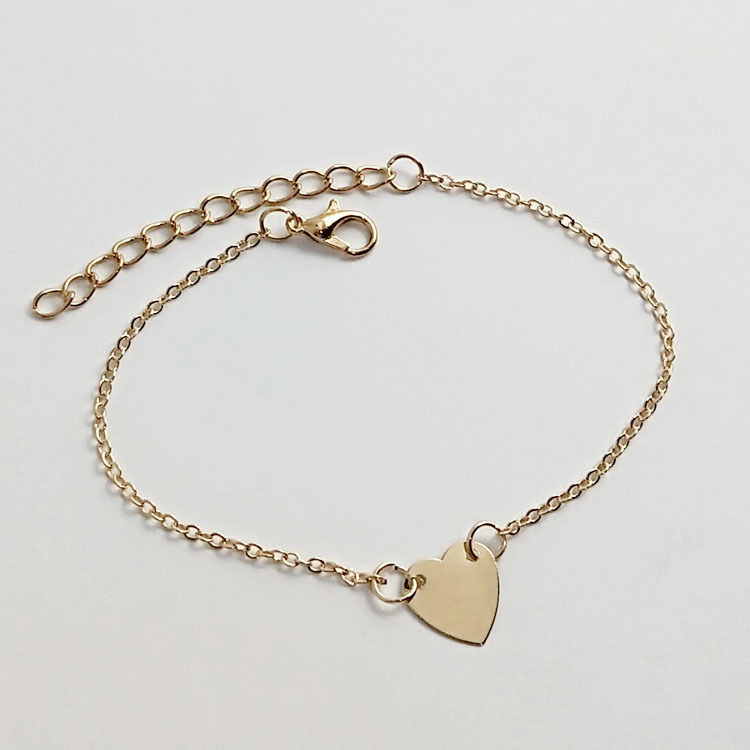 Yiwu manufacturers directly supply Europe and the United States foreign trade popular foot ornaments love heart-shaped anklet women's wholesale