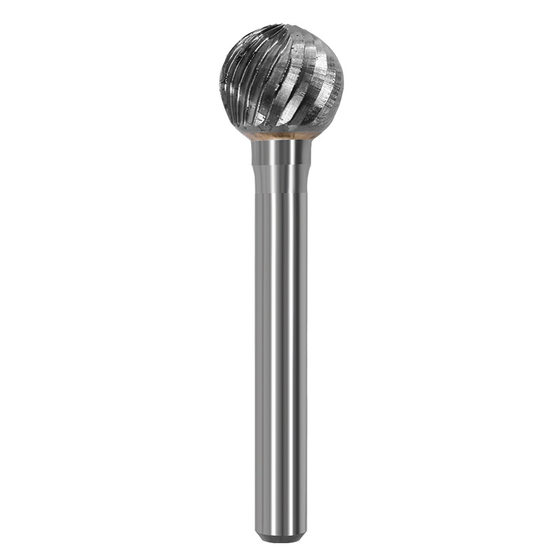 Tungsten steel grinding head hard alloy rotary file spherical cutter head milling cutter metal polishing carving single and double groove pattern D type
