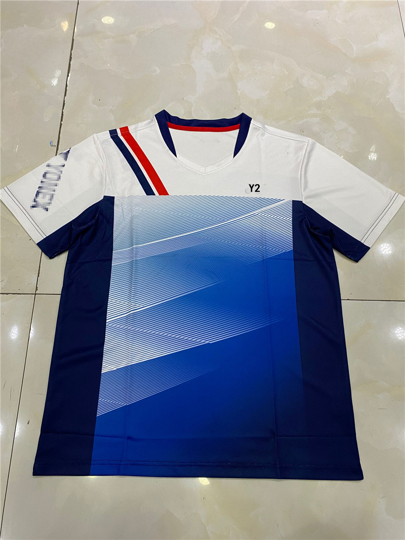 Badminton clothing men's and women's short-sleeved quick-drying badminton sportswear Korean sports top Y3001