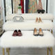 Plush white plush mat desktop running table display blanket clothing store window decoration wool-like carpet