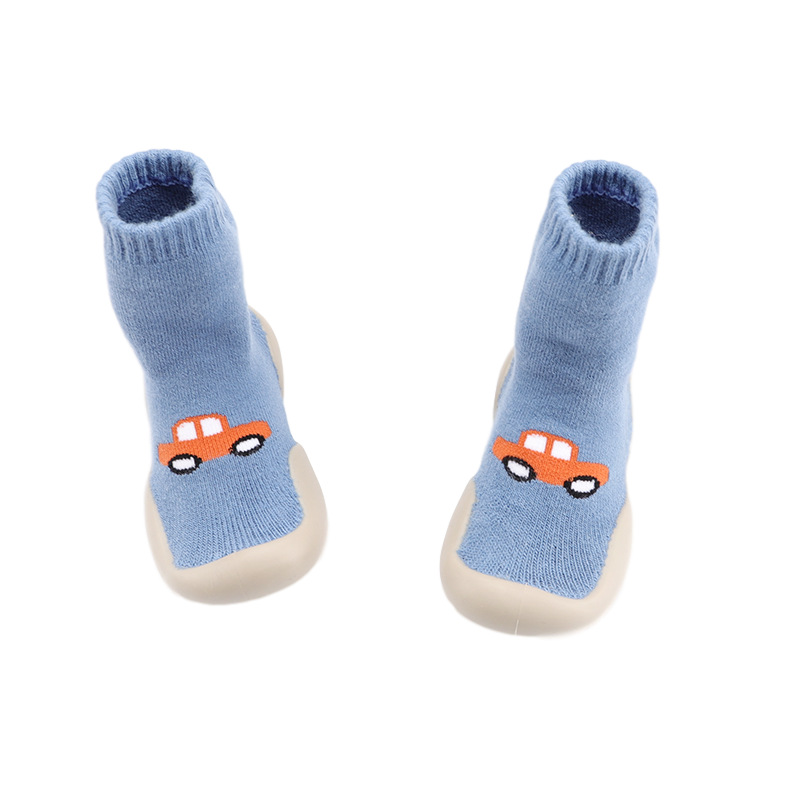 2023 Winter new children's Terry socks shoes thickened cartoon baby toddler shoes warm indoor floor socks shoes