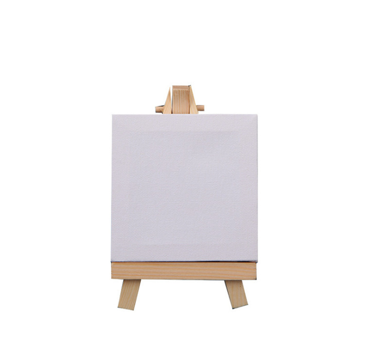 DIY児童美術キャンバスデスクトップ木製絵画三角小画架10*10ミニキャンバス油絵枠セット|undefined
