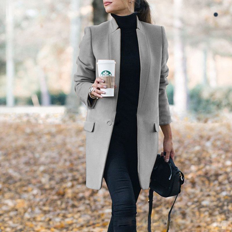 2020 cross-border for ladies stand collar slim wool coat wish Amazon hot explosions AliExpress wholesale
