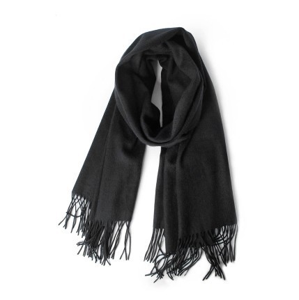 New Imitation Cashmere Scarf Men's Solid Color Winter Thickened Long Grey Scarf Women's Shawl Ruffled Scarf