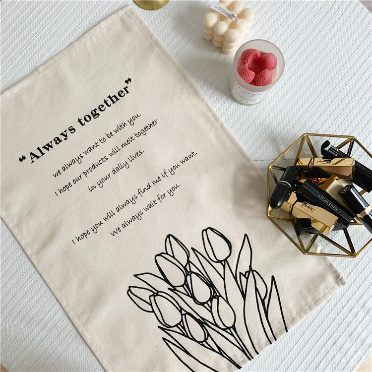 ins Korean style Tulip hanging cloth simple chic napkin background cloth