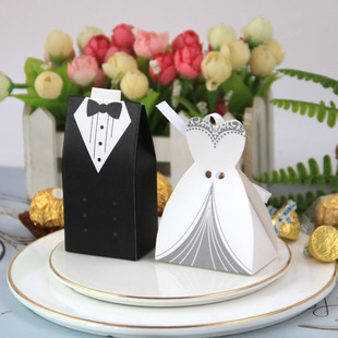 New European-style candy box Western-style wedding candy box bride and groom suit wedding dress candy box spot