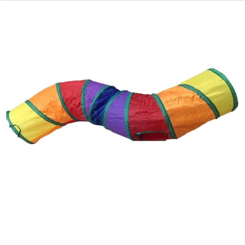 Spot supply cat channel toys Amazon, ebay and other best selling rainbow cat tunnel color cat climbing frame tee