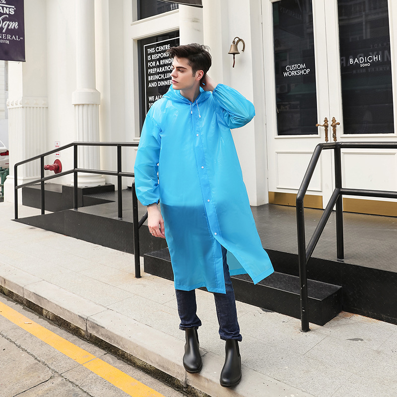 Outdoor Adult Non-Disposable Thickened Raincoat Lightweight Transparent Portable Travel Hiking Mountain Photography
