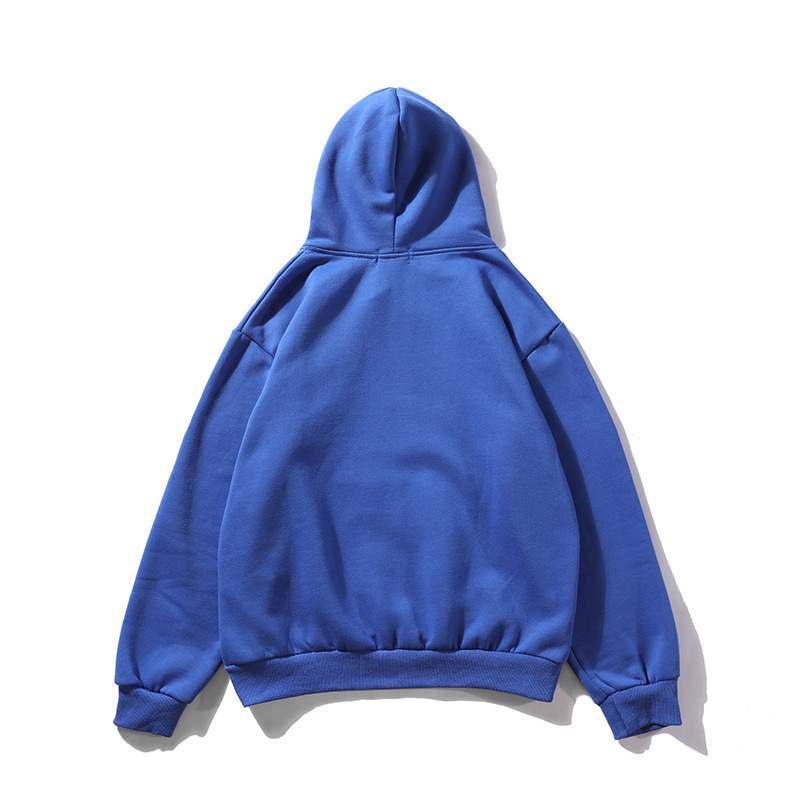 Cross-border foreign single source of European and American fashion brand with letters foam printing men's and women's plus velvet set hooded sweater