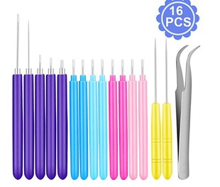 16-piece paper-writing pen set purple pen tweezers awl quality paper-writing tool suit paper-writing pen material package
