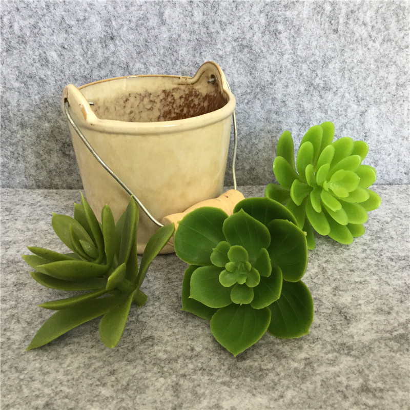 Factory simulation Saussurea involucrata fleshy plant indoor plant wall background fake flower wedding bonsai with flower micro landscape decoration