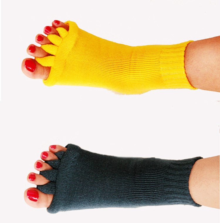 Five-finger socks female acrylic cotton toe socks Japanese health massage yoga five-toe socks open toe socks correction thumb valgus