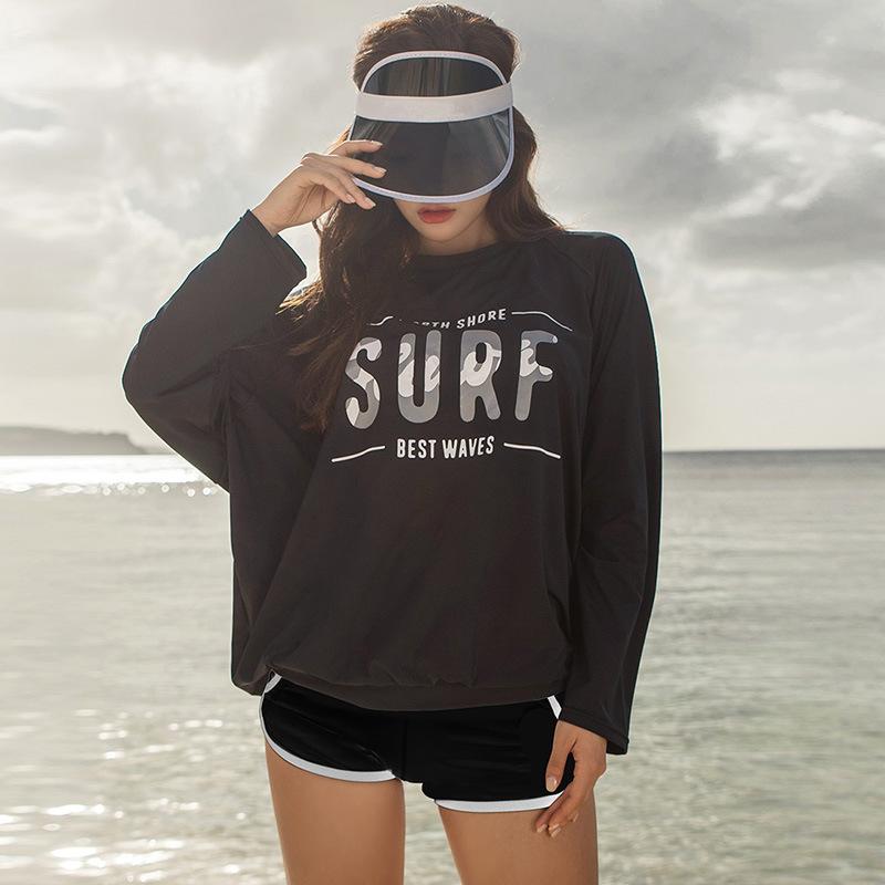 Korean diving suit women's split long sleeve sunscreen jellyfish suit snorkeling suit surfing suit fashion bat shirt quick-drying swimsuit