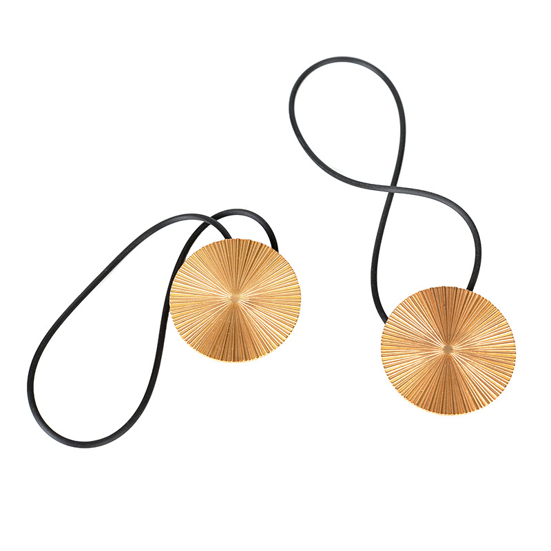 Round cake magnetic buckle curtain woven strap tie rope Joker non-perforated simple magnet magnetic curtain buckle wholesale