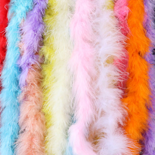 Spot supply of 11g flat top diy color feather hand decorative hat Turkey plush accessories