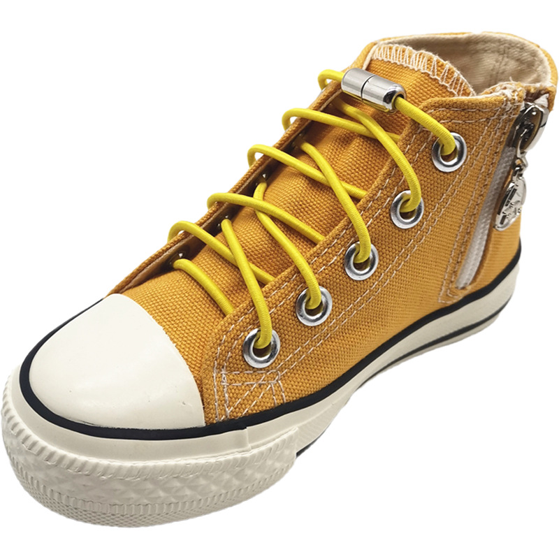 Factory spot supply metal capsule buckle shoe buckle lazy people tie-free shoelace men's and women's sports shoes round shoelace buckle accessories