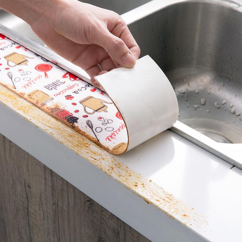 Self-adhesive Kitchen Sink Washstand Waterproof Sticker Vegetable Basin Anti-fouling Absorbent Sticker Bathroom Toilet Glass Moisture Absorption Sticker