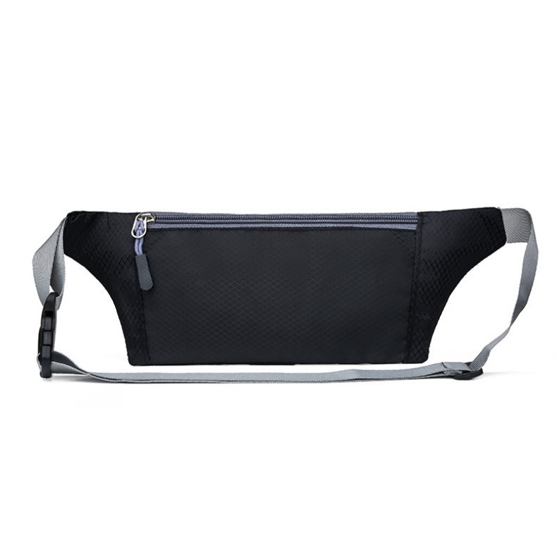 Fashion men's and women's sports waist bag ultra-thin close-fitting fitness waterproof waist bag leisure shoulder bag construction site mobile phone bag wholesale