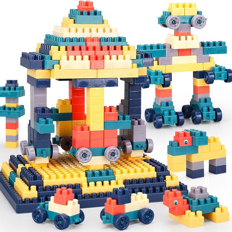 Children's Assembled Large Particle Building Blocks Morandi Color Creative Assembled Building Blocks Varied diy Enlightenment Educational Toys