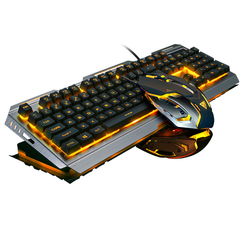 Factory Outlet Jingdi V1 Mechanical Feel Keyboard and Mouse Set Notebook Desktop Wired Gaming Keyboard