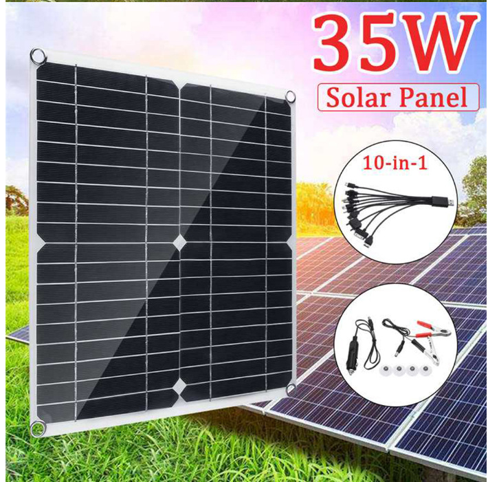 20W battery solar charger 18v 50W outdoor solar panel boat battery charger Assembly