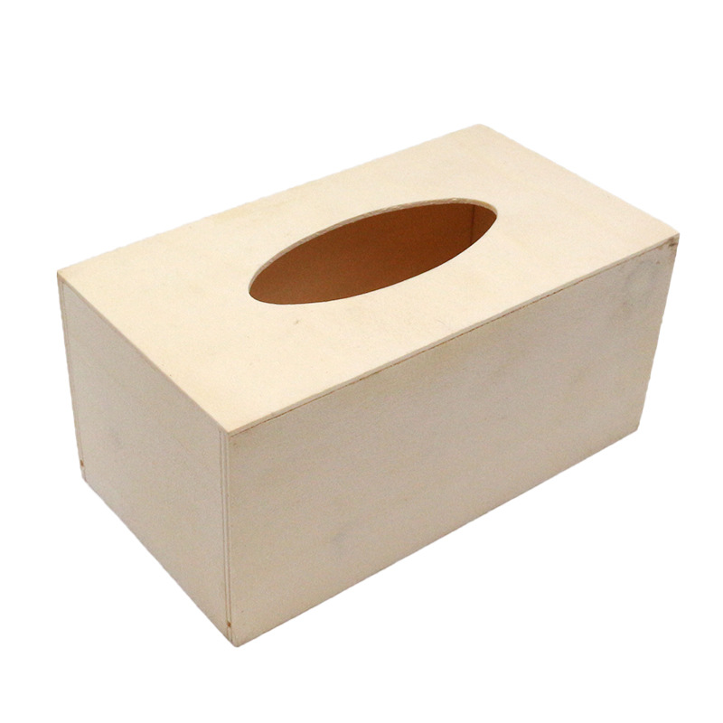 Tissue Box Wooden White Blank White Mold Ultra Light Clay Snowflake Pearl Mud Mold Type Color Filling Painting diy Material
