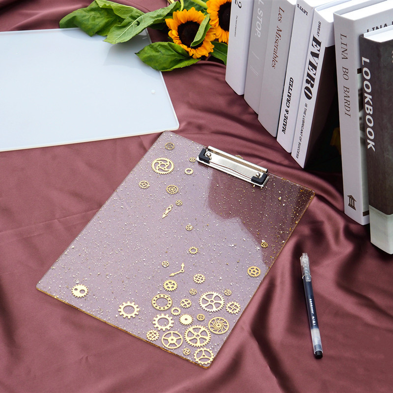 diy crystal drop glue resin folder drawing board mirror silicone mold stationery plywood notebook material set