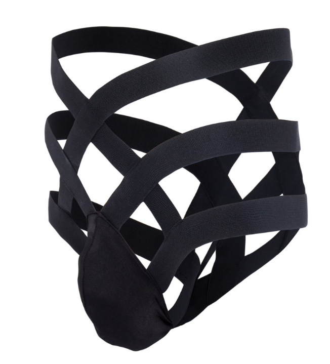 Intimate men's underwear with front opening, sexy back design, revealing, stylish, teasing, and passionate performance.