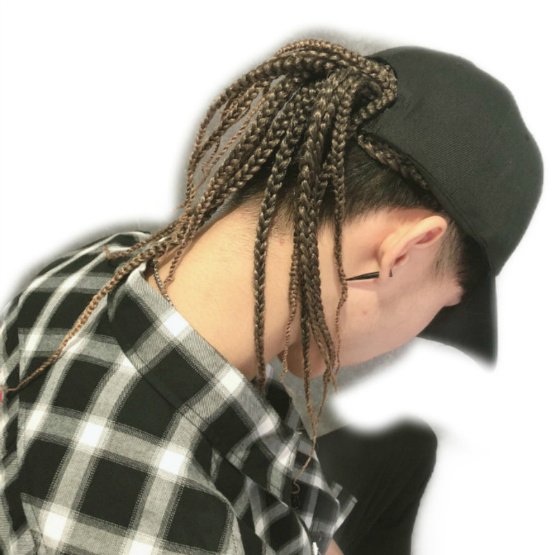 Dirty Braid Wig Hat Integrated Women's Fashionable Summer Hip-Hop Braid Wig Men's Headwear Finished Direct Pony Tail
