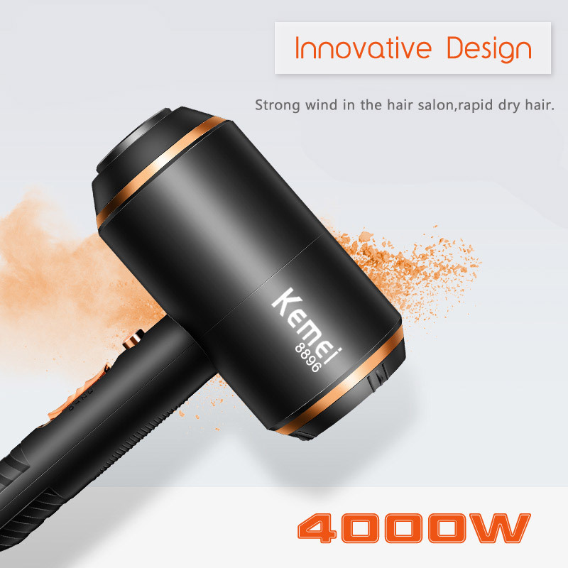 Cross-border hot sale Kemei electric hair dryer high-power hammer hair dryer hair salon hair dryer can be a generation of hair