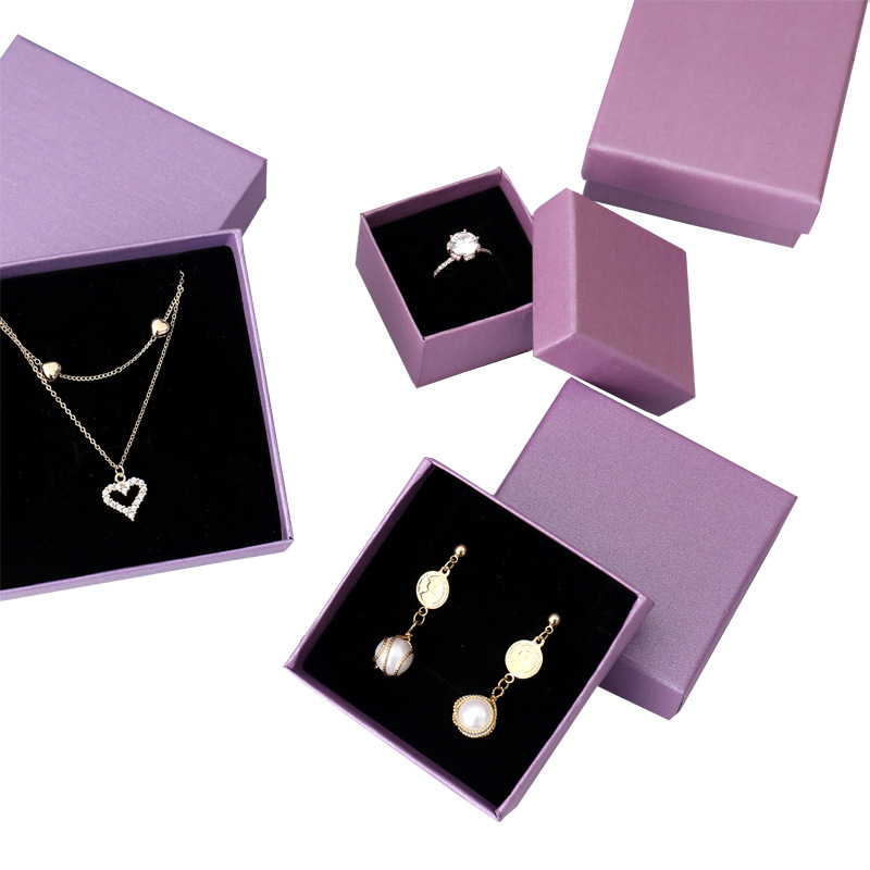 Pearlescent Lenny Pink and Purple Creative Jewelry Box Ring Watch Box Bracelet Box Jewelry Packaging Box Paper Box