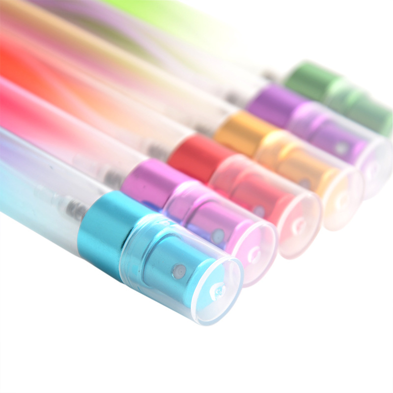 10ml Controlled Perfume Glass Bottle Gradient Spray Color Portable Spray Tube Bottle Empty Bottle Cosmetic Bottles