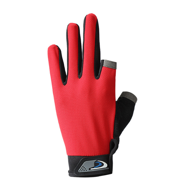 Outdoor fishing gloves fly crack Road leakage two fingers high elasticity driving sports touch screen Express take-out writing riding gloves_voghion.com