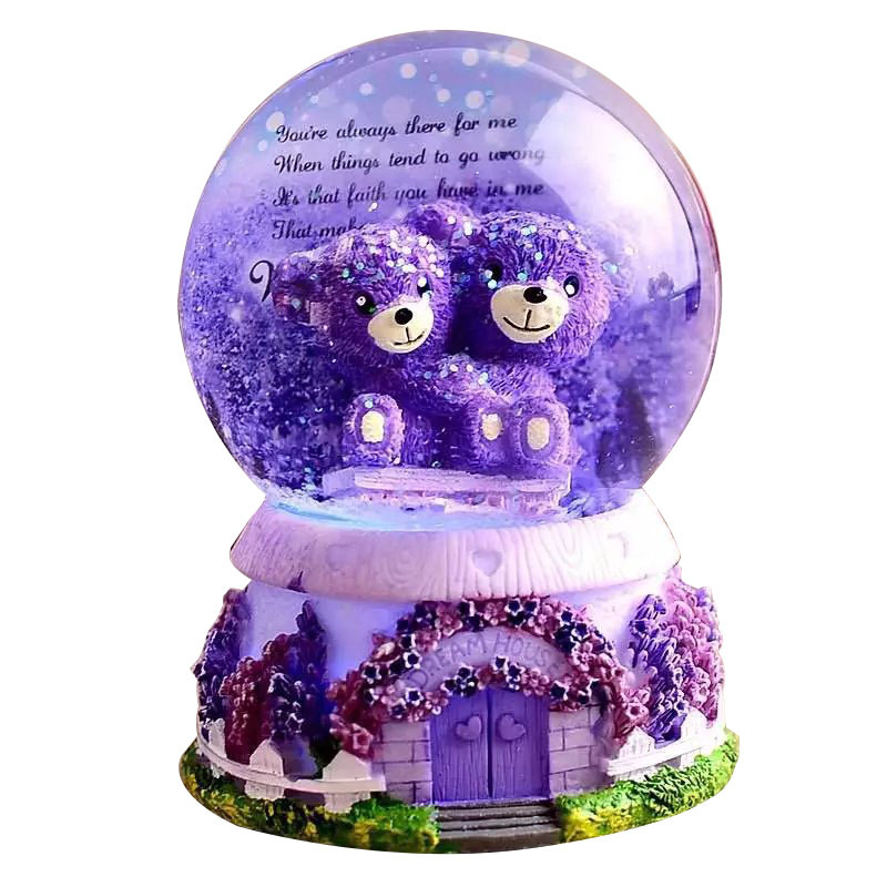 Christmas gift crystal ball music box lights snow to send male and female friends classmates girlfriends birthday gift ornaments