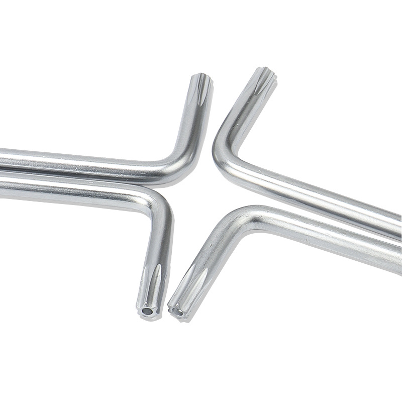 t10-t50 medium hole hexagon socket screwdriver plum blossom double hole small wrench L type plum blossom anti-theft hexagon wrench