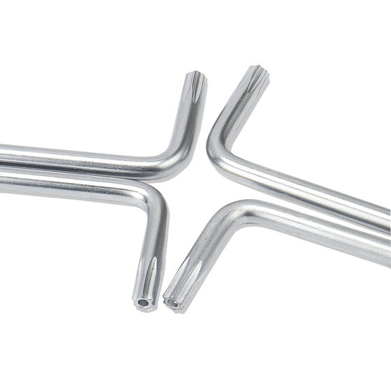t10-t50 medium hole hexagon socket screwdriver plum blossom double hole small wrench L type plum blossom anti-theft hexagon wrench