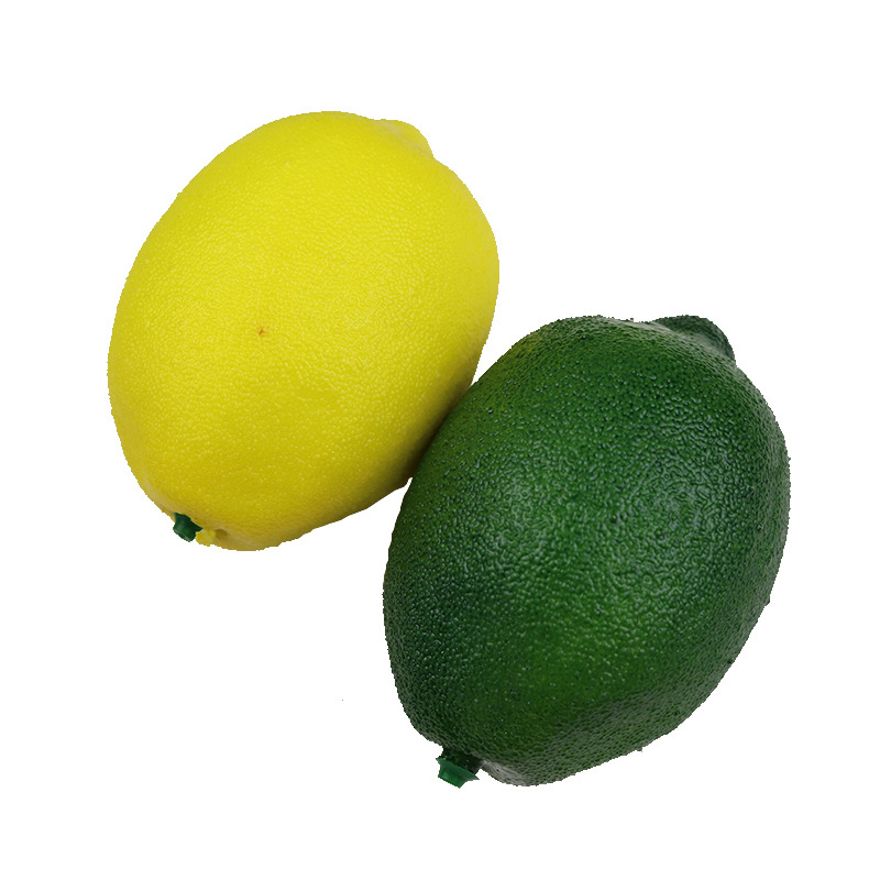 Simulation lemon model foam fake fruit yellow lemon cabinet decoration photography early education props stock