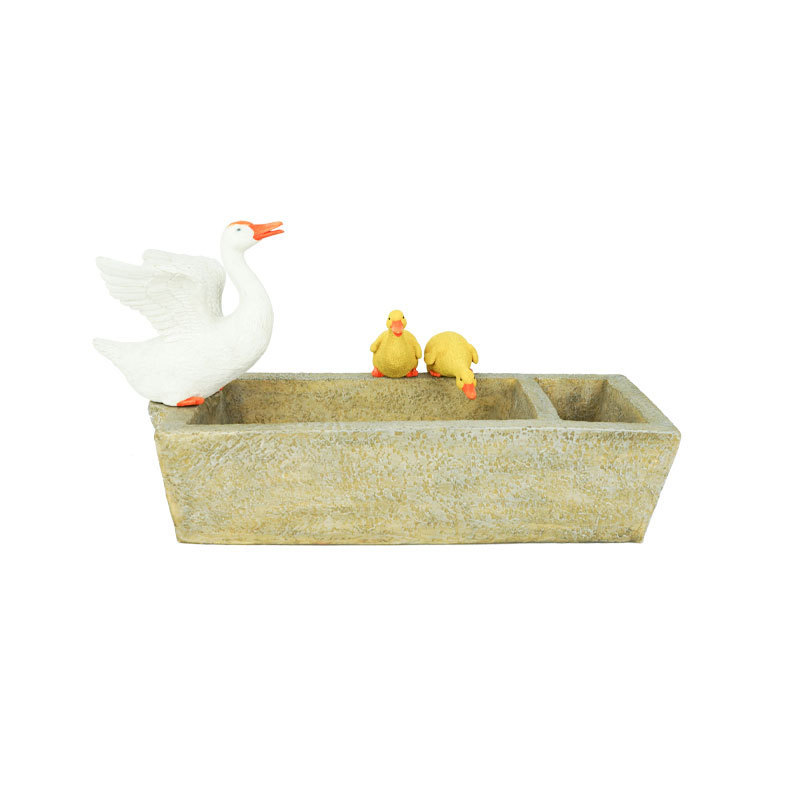 Balcony Decorative Layout Duck Snail Hydroponics Water Sipper Flower Pot Creative Decoration Garden Fish Farming Decoration