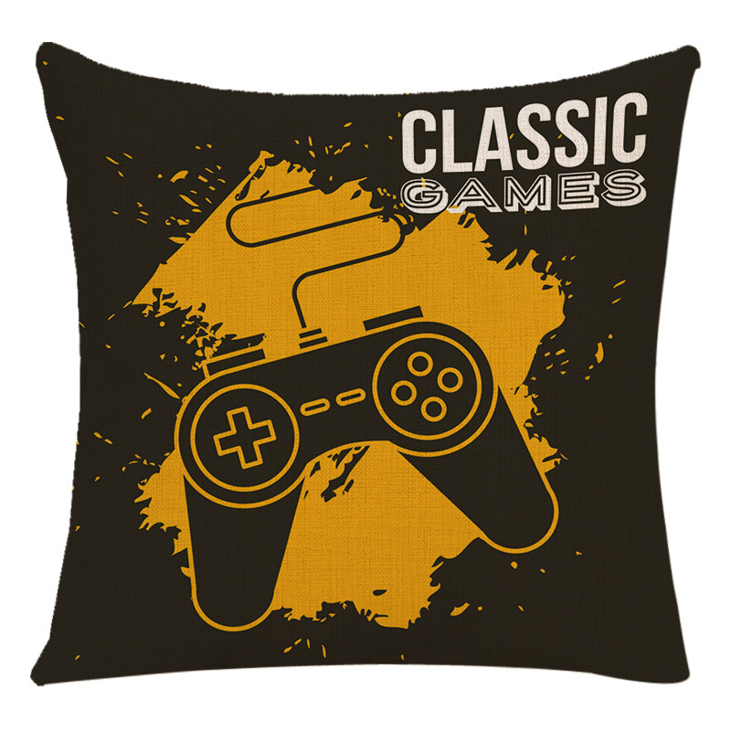 Cross-border hot selling electric game pattern printing pillow home pillow cover car cushion cushion a generation of hair