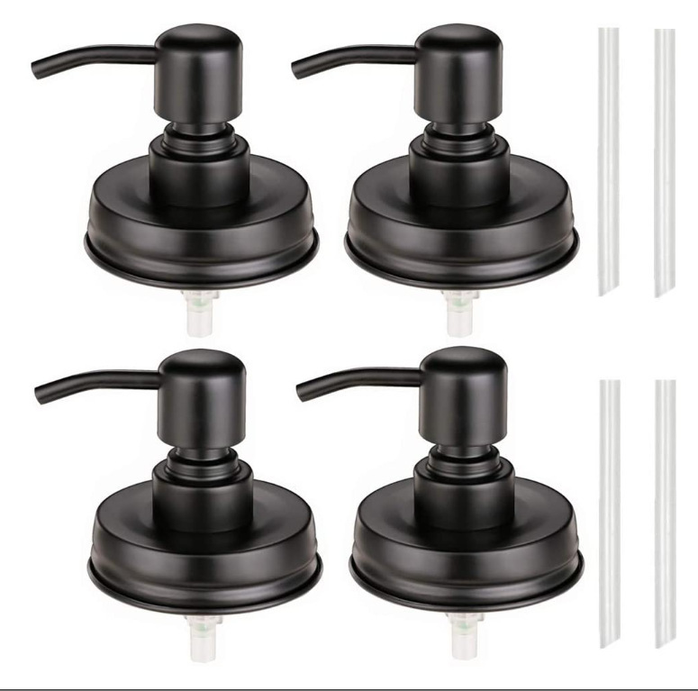 アマゾンローションポンプステンレス製メイソン缶蓋ポンプ頭ローションポンプ歯ブラシ蓋黒ポンプヘッド|undefined