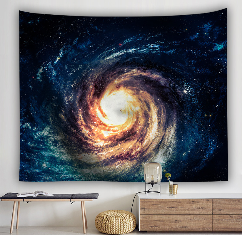Custom cross-border fantasy universe Star Galaxy constellation home bedroom room wall decoration background cloth tapestry