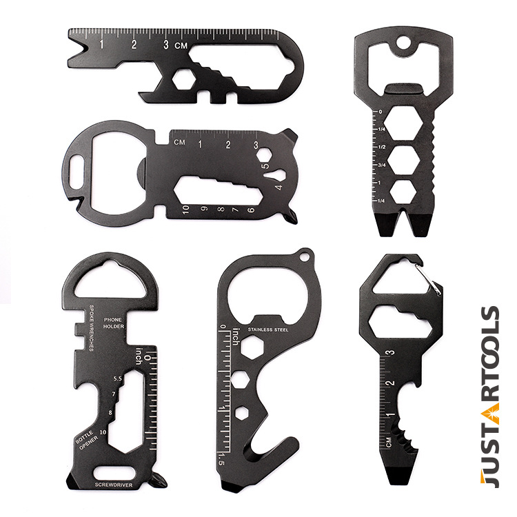 Outdoor EDC tool knife hex small wrench portable bottle opener keychain combination tool multi-function tool card