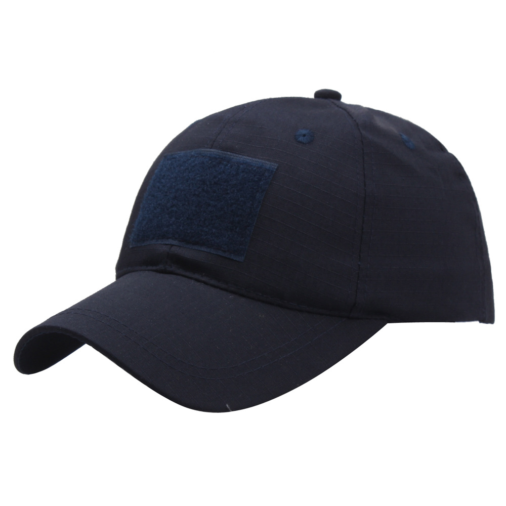 Wholesale solid color baseball cap Velcro cap outdoor sun hat training cap camouflage hat spot
