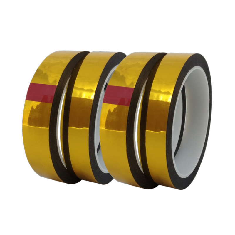PET golden aluminum foil tape golden gift box decorative tape Golden aluminized tape sticker gift box packaging
